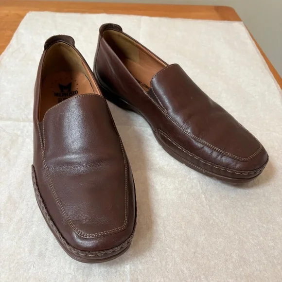 Mephisto Edlef Dark Brown Leather Slip On Comfort Loafer Moccasin Men’s Size 9 Mephisto Edlef Loafers Shoes Mens 11.5 Brown Leather Slip On  main image 4